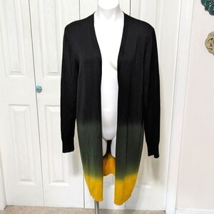 CHICO'S Rayon Spun Dip Dyed Open Front Cardigan/Duster